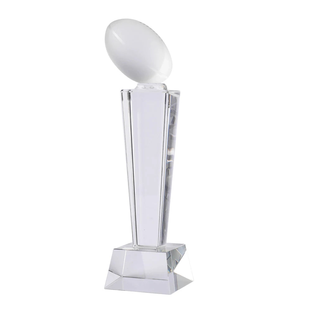 Fantasy K9 Crystal 3D American Football Trophy Crystal Rugby Trophy for Leagues Champion