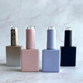 In Stock 10ml & 15ml Luxury UV Gel Nail Polish Bottle Round Glass Jar Plastic Body Oil Cosmetic Use Carton Cap with Brush