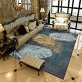Custom Low Pile Print Abstract Modern Area Rug Large Crystal Velvet Living Room Carpet Non-slip Bedroom Floor Rug