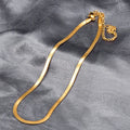 2022 Fashion New Stainless Steel 18K Gold Texture Light Luxury Snake Chain Choker Necklace