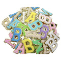 Direct Factory Wholesale Custom Colorful 6CM Chenille Letter Glitter Patch Ready to Ship A-Z All Letter Iron on Towel Patch