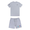 2 Piece Unisex Summer Towel Embroidery Casual Shorts Set Men's Shorts and Shirt Set