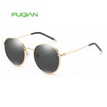 Fashionable Silver Metal Frame round Sunglasses UV400 Polarized Custom Logo OEM Available for Women Men Gold White Frame Color