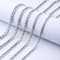 5mm 6mm 7mm Mens Jewellery Necklace Stainless Steel Jewelry Hip-Hop Chunky Cuban Link Chain