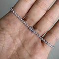 HQ GEMS 18K Real White Gold 100% Natural Diamond Tennis Bracelet Link for Women