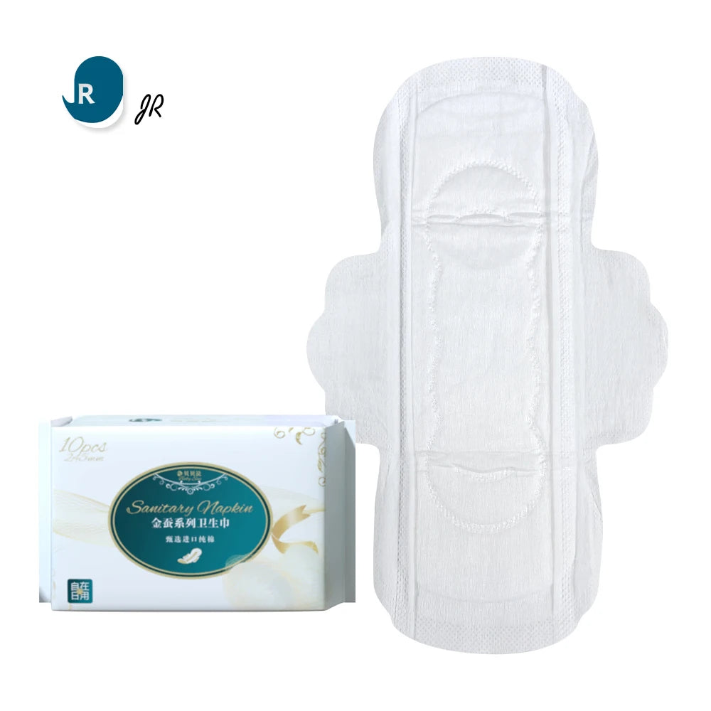 Thin Oganic Cotton Surface Layer High Absorbency Sanitary Pads Winged Soft Hypoallergenicity Sanitary Napkin for Women