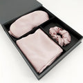 Custom logo Pure Silk Pillowcase Scrunchie with Box Hair Tie 100% Mulberry Silk Sleep Eye Mask and Pillow case Set