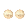 2022 New Arrival Simple Design Brushed Texture Stud Earrings Personality Geometric Spherical Earring for Women Girls