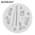 Sport Design Skiing Tools Shape Silicone Fondant Cake Lace Mold for Cupcake Candy Chocolate 3D Cake Decoration Baking Tools
