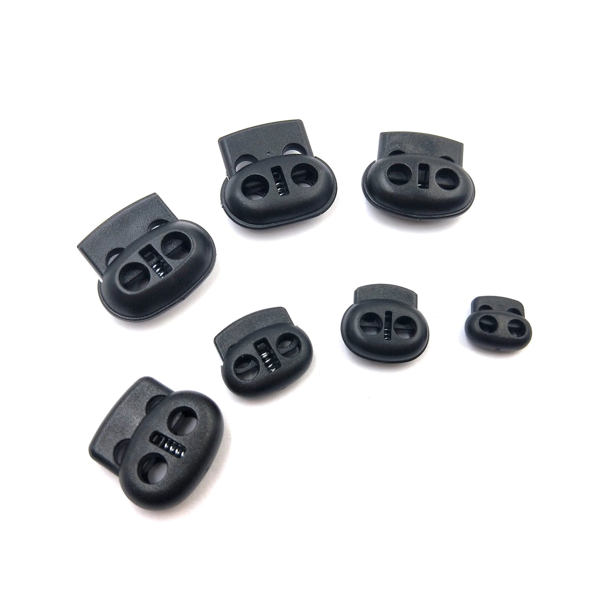 Wholesale Colorful Cord Lock Stopper Rope Double Toggle Cord Lock Stopper for Garment Plastic Painted Garment MegaBDM