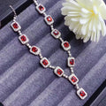 Good Price Rainbow 925 Sterling Silver Oval Cut Natural Garnet Zircon Big Pendant Necklace for Women