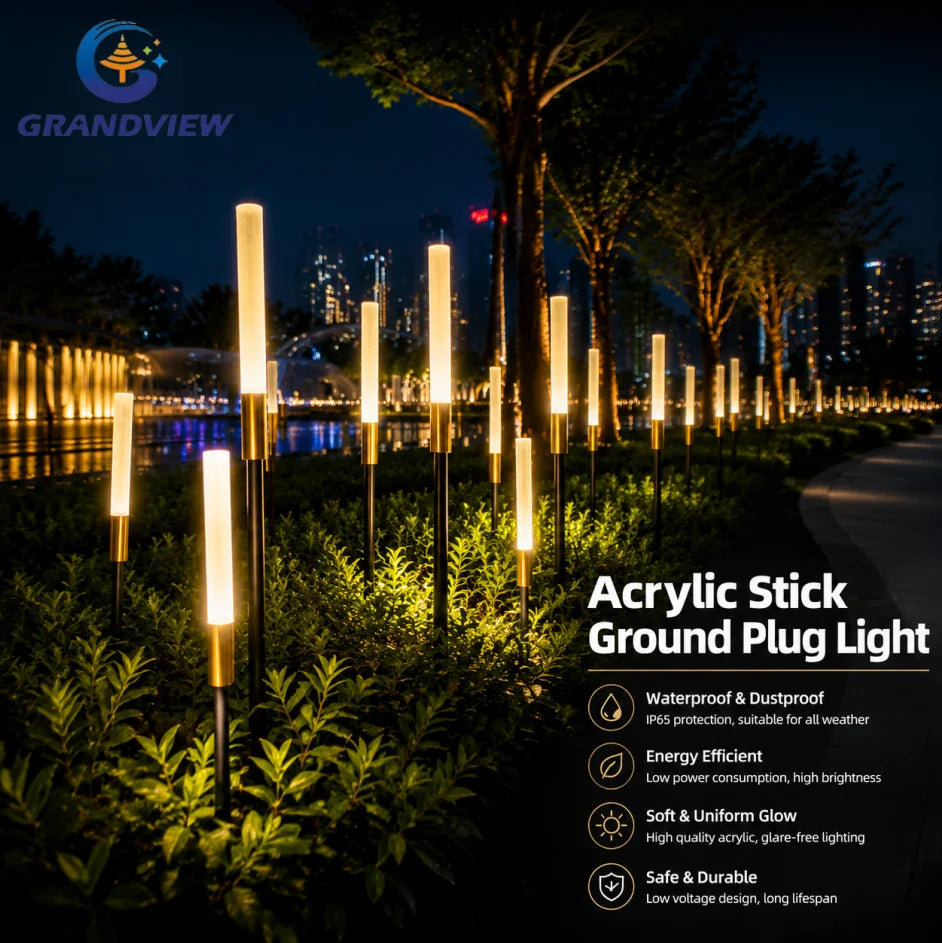 Commercial Grade IP65 Acrylic LED Reed Stake Light 12V Outdoor Garden Landscape Christmas Decoration Light Multi-Color OEM ODM