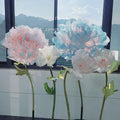 Handmade Artificial Electric Mechanical Opening and Closing Wire Mesh Material Giant Flower Lamp Wedding Party Artificial Flower