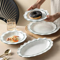 Nordic Ceramic Plate Cutlery Ins Fruit Salad Bowl Pasta Dinner Plates and Dishes Tableware for Home Kitchen