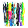 Rubber Glow Lumo Pink Green UV Trolling Octopus Hoochie Squid Skirts Replacement Sea Fishing Octopus Soft Fishing Lure