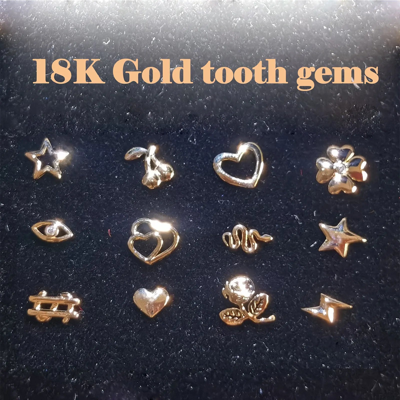 18K Gold Tooth Gems Dental Lead Free Tooth Gem Jewelry 14k 18k Yellow Gold Tooth Gems Kit