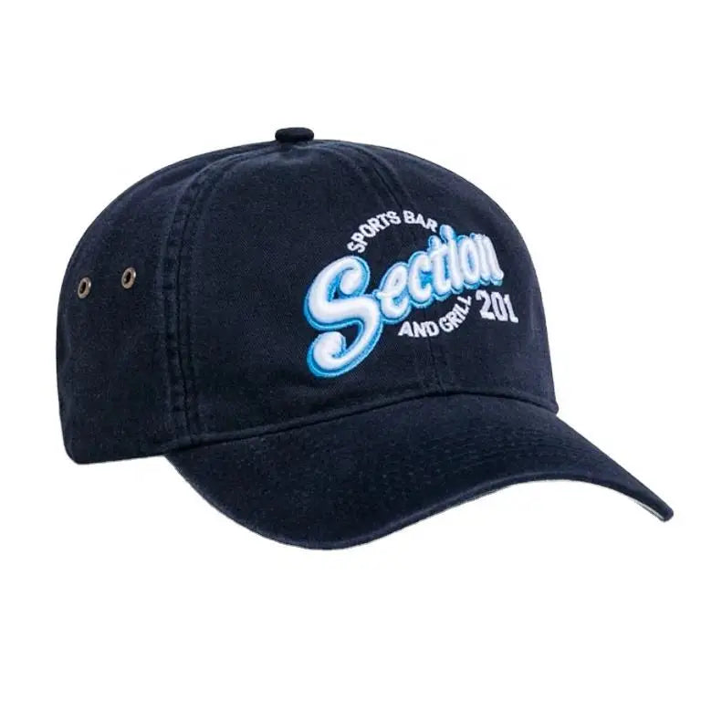 High Quality Custom Structured Baseball Cap Adjustable Buckle Embroidered Metal Eyes Letter 100% Cotton Canvas Unisex Wholesale