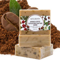 Kyliefit Organic Shea Butter Scrub Cleaning Dark Spot Corrector Exfoliating Whitening Natural Arabica Coffee Handmade Soap