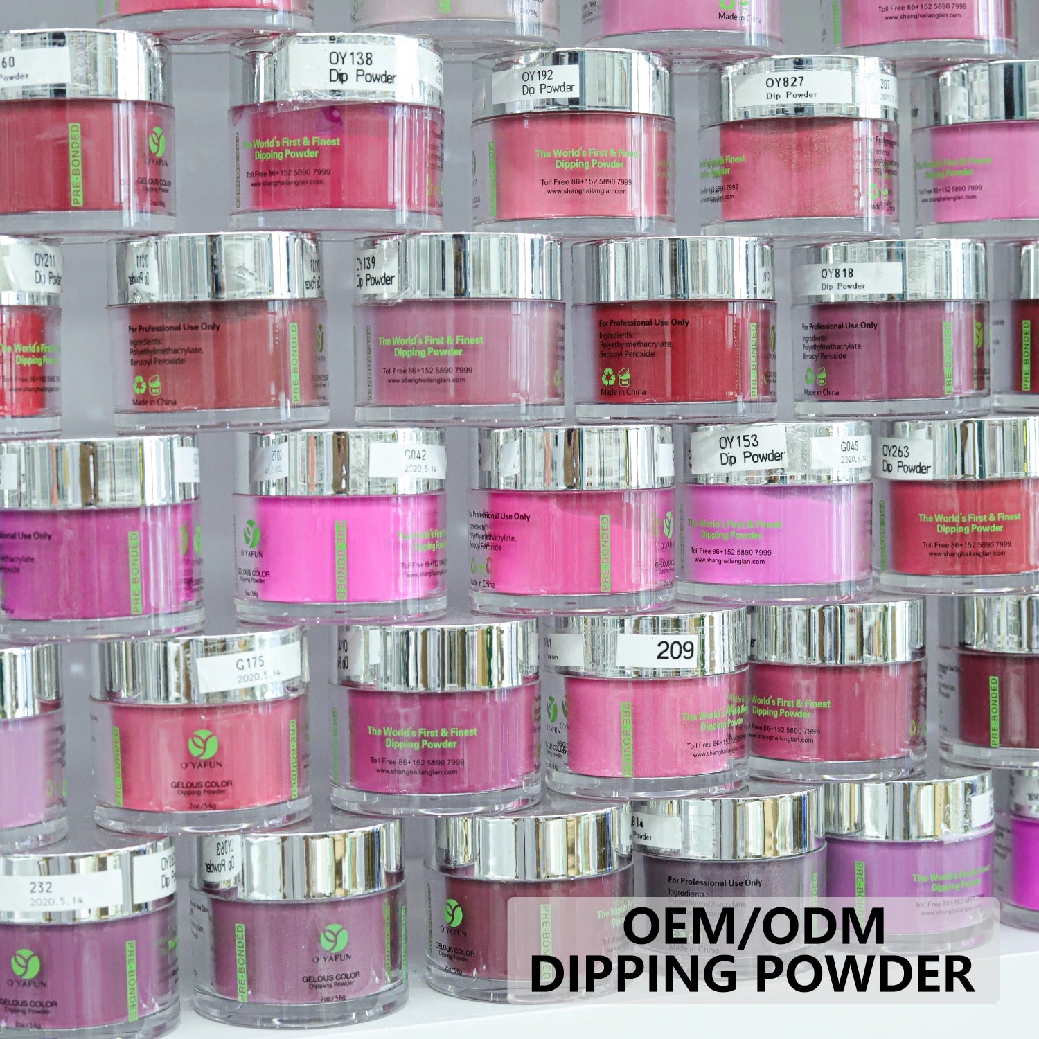 Kudan Wholesale Dipping High Quality Luxury Acrylic Powder Cover Pink Nail Acrylic Dipping Powder Nails