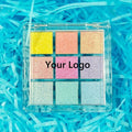 Wholesale 9 Colors Pastel Eye Shadow Pallette Purple Eyeshadow Palette Square Shape Eyeshadow Super Chameleon Pigment Powder