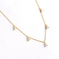 Simple Jewelry Collar Plata 925 Sterling Silver Round CZ Stone Charms Necklace
