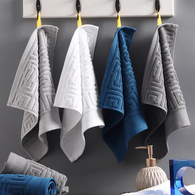 Cotton Hand Towel 32*32cm Jacquard Thick Terry Highly Absorbent Hotel Home Textile Hand Towels