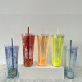 Hot Selling Colored Double Wall Tumblers 24oz Water Bottle Wholesale Multi-color Plastic Drinking Bottle