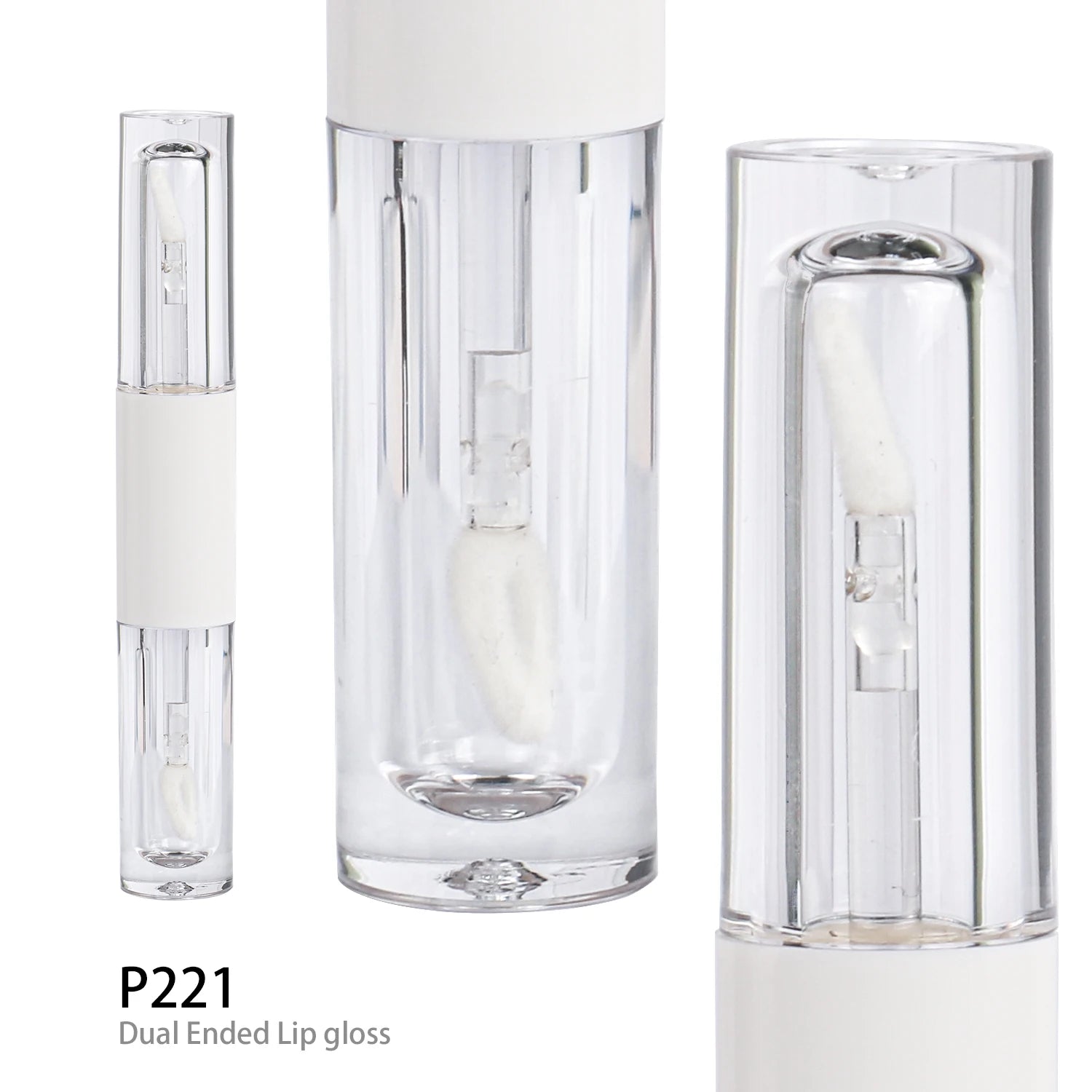 Wholesale Private Label Lip Gloss Boxes for Vegan Cosmetics Clear Lip Gloss Tube Waterproof Packaging
