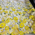 Keering Floral Chiffon 3D Tulle Price Embroidery Fabrics for Clothing Material Dresses