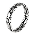 Vintage 925 Sterling Silver Braided Ring for Men and Women Thai Silver Wholesale for Lovers Femme