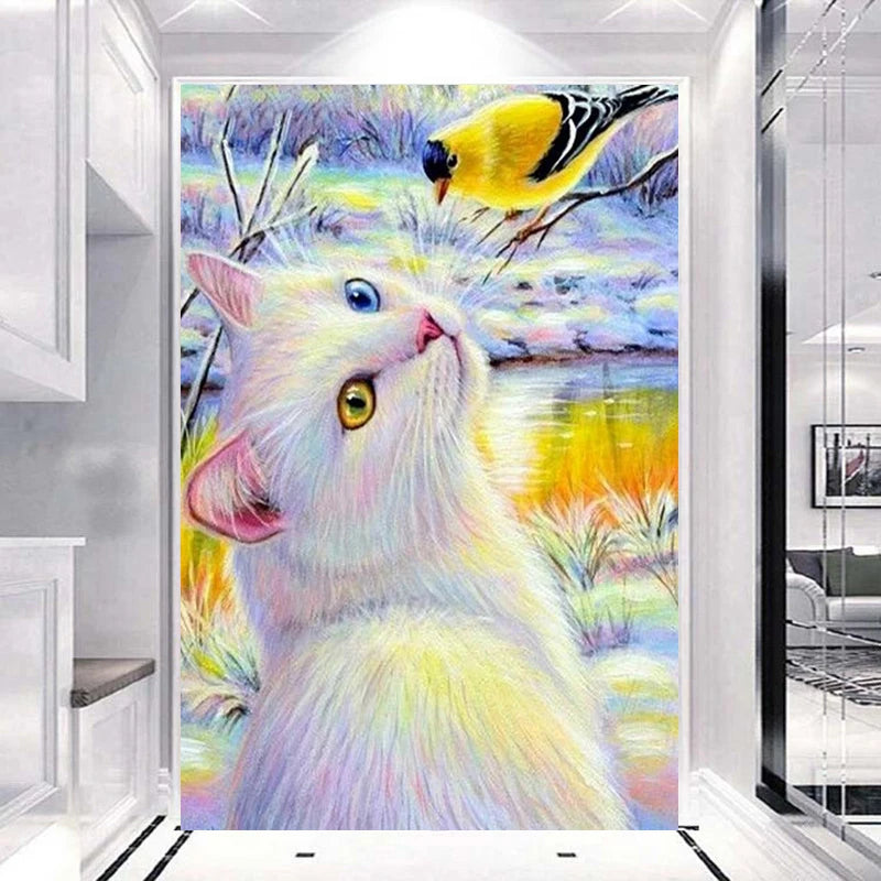 5D Diamond Embroidery DIY Diamond Painting Cross Stitch Landscape Diamond Mosaic Pattern Home Decor Iris Flowers Cats Gift
