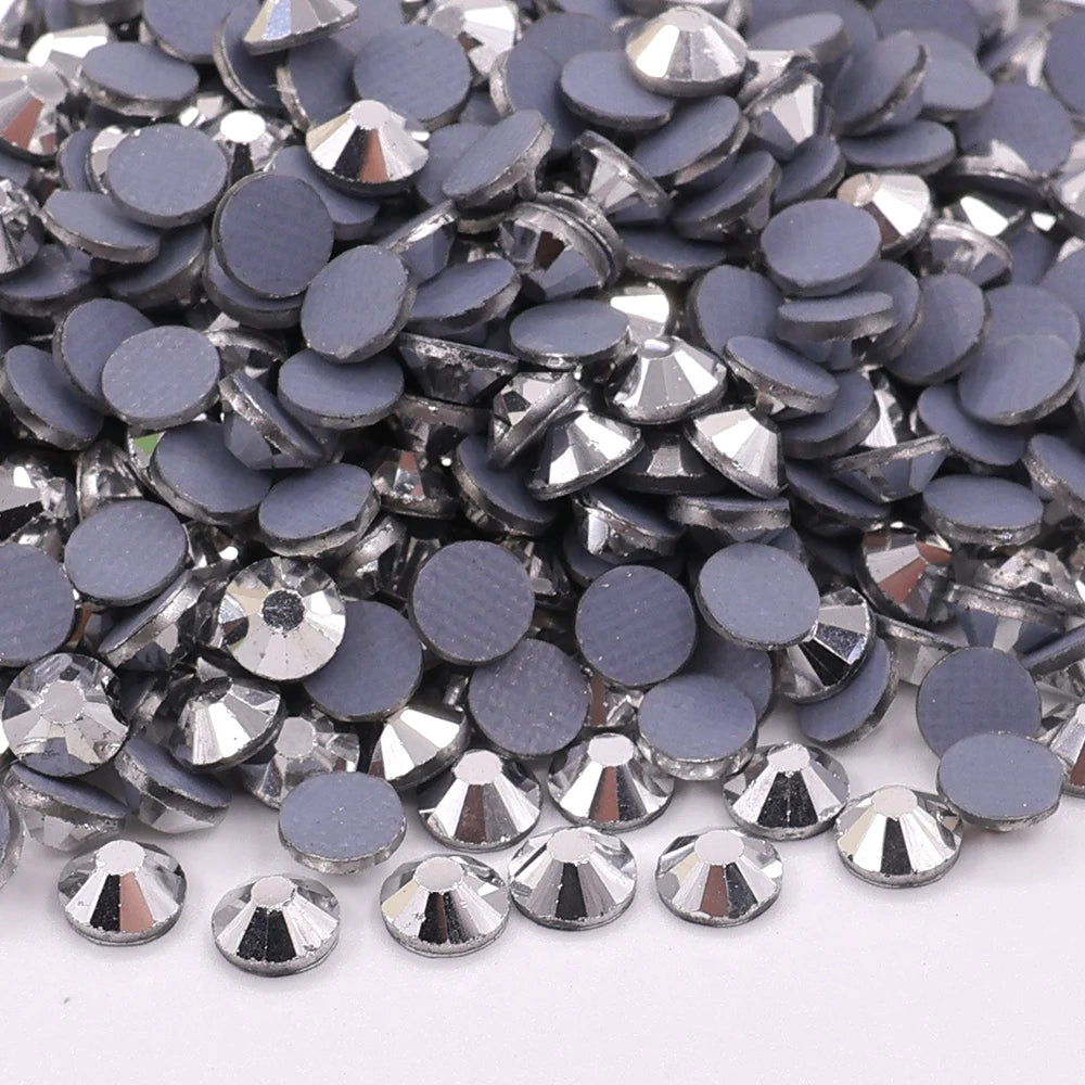 JC Wholesale Glass ab Rhinestones Hot-fix Ss4 Ss6 Ss8 Hot Fix Crystal Rhinestones