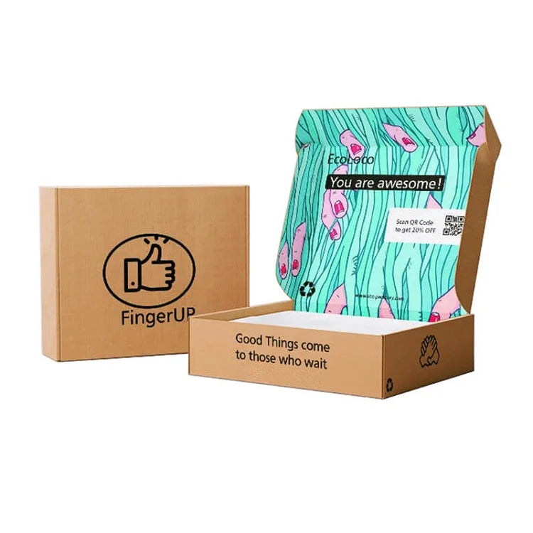 Custom A5 Printing Logo Mailer Box Mailing Cardboard Corrugated Postal Gift Folding Packaging Kraft Mailers Shipping Paper Boxes
