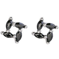New Hot Fashion 925 Sterling Silver Crystal Square Earrings for Women Girls Gift Fashion Statement Jewelry