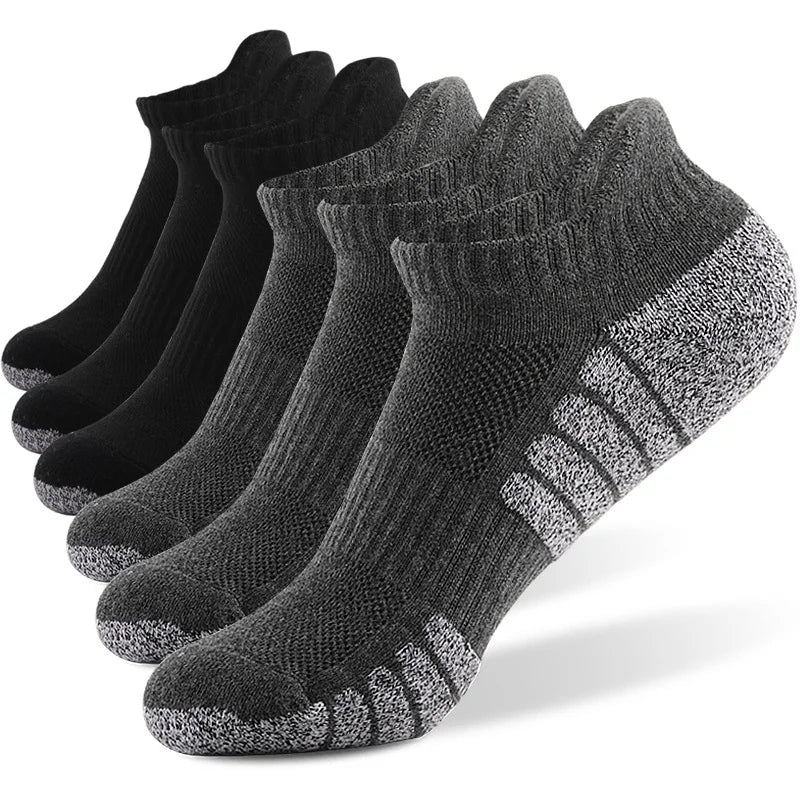 Wholesale 2022 New Fashion Men Cotton Thicken Thicken Socks Sweat Absorbing Breathable Sports Running Antiskid Ankle Socks