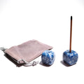 HZ Hottest Sell Natural Crystal Stone Crafts Blue Spot jasper Cube Incense Holder for Decoration Gift