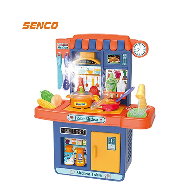 New Arrival Lovely Pretend Play Toys Cooking Table Spray Water Spray Mist Kids Kitchen Set Toy with Light and Music