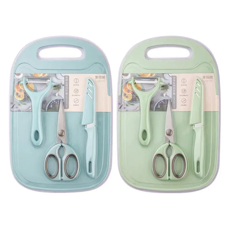 Zogifts Factory Four-Piece Scissors Knife Set With Cutting Board New Kitchen Gadgets 2024