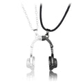 Men Women Punk Stye Gold Silver Color Headset Design Pendent Couple Necklace Set Anniversary Charm Chain Necklaces Jewelry Lover