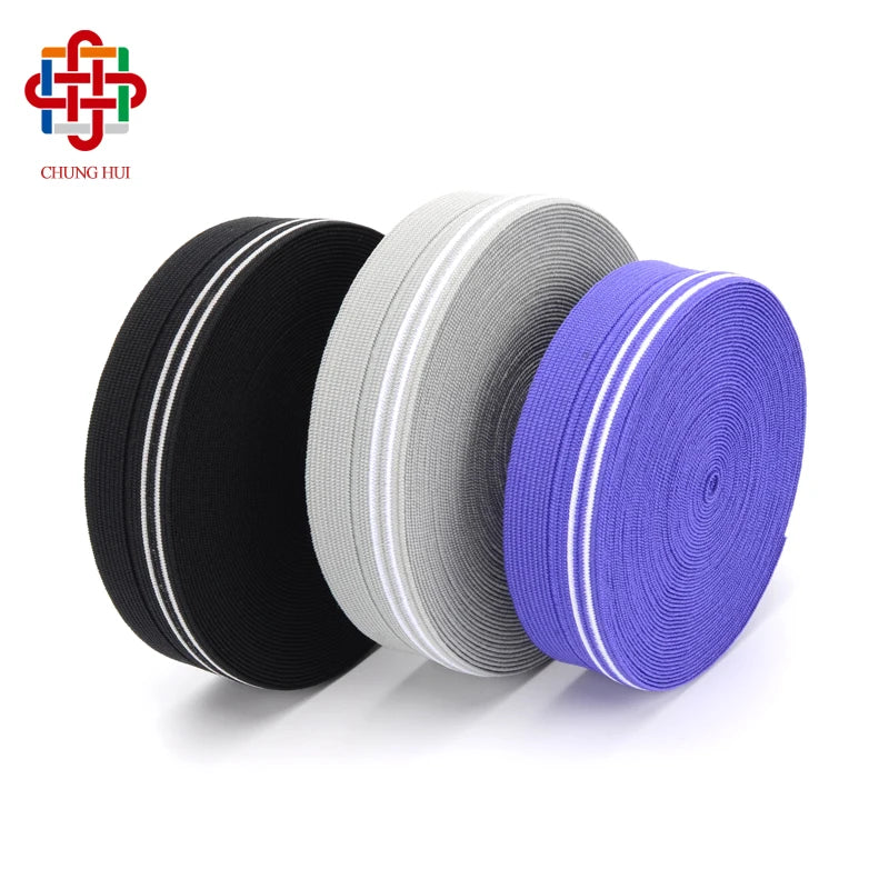 Factory Low Price 22MM Custom Striped Fold Over Elastic Band Nylon Twill Tape Bias Binding Tape for Clothing Accessory