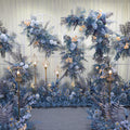 YOPIN 028 Artificial Flowers Wedding Decoration Table Centerpiece Stand Dark Bule Flower Ball