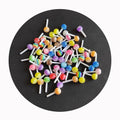 100Pcs 4/6/8MM Resin Tiny Rainbow 3D Lollipop Candy Slime Beads Miniature Food Lollipop for DIY Craft Cake Topper Birthday Gifts