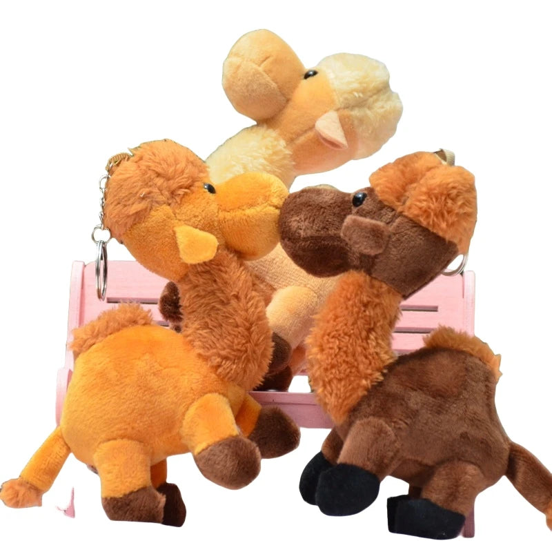Promotion 15cm Kawaii Soft Mini Keychain Plushies Toys Camel Key Chains Cute Stuffed Animals & Plush Toys Miniature Keychain