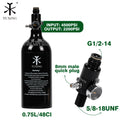 TUXING Hot Selling Convenient 0.75L HPA 20mpa 200bar 3000psi Outdoor Sport Fully Wrapped Composite Black Pcp Aluminum Air Bottle