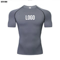 Wholesale Quick Dry Breathable Athletic Work Out Compression Shirt Summer Sport Training Tight T-Shirt Gym Wear Men Sportswear