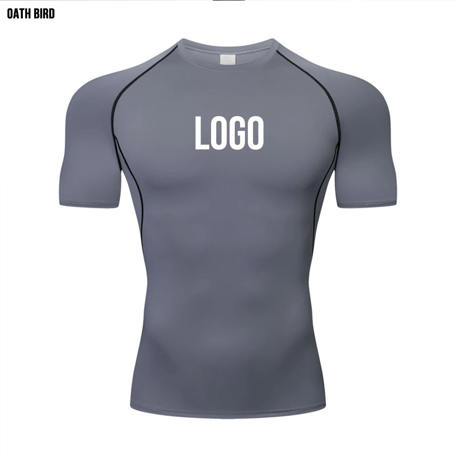 Wholesale Quick Dry Breathable Athletic Work Out Compression Shirt Summer Sport Training Tight T-Shirt Gym Wear Men Sportswear