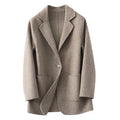 2023 New Design Single Button Woolen Overcoat Winter Cashmere Wool Coats Women