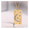 Carline Fashion Wholesale Fine Elegant Stainless Steel Minimalist Gold Plated Trendy Pendant Simple Design Necklace for Women