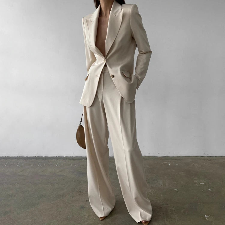 Customizable Factory Quality Fashionable Office Ladies Suits Blazer And Trouser Pants Women Two Piece Suit Set