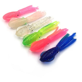 Ready 7.5cm Soft PVC Soft Squids Rubber Lures Fishing Lures Fishing Tackles Squid Fishing Soft Bait Swimbait 2pcs/bag